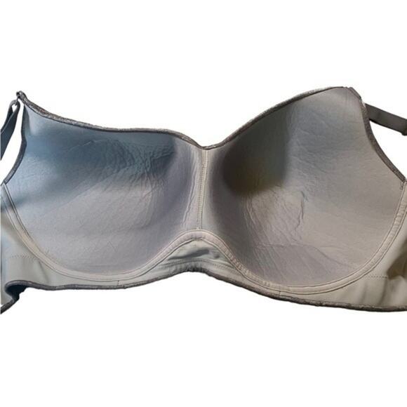 Cacique Lightly Lined No Wire Bra Gray Floral Size 44DD - Picture 3 of 8